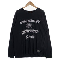 NEIGHBORHOOD ネイバーフッド 23AW Schott ショット KOSTAS SEREMETIS コスタスセレメティス L/S T SHIRTS ロングスリーブ プリントTシャツ ブラック 782-3230020 Size L 福生店