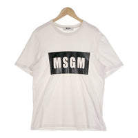 MSGM エムエスジーエム フロントボックスロゴプリント Tシャツ ホワイト 2440MM67 Size S 福生店