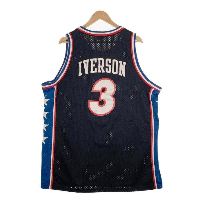 90-00's NIKE TEAM ナイキ SIXERS IVERSON シクサーズ アイバーソン ユニフォーム ゲームシャツ ブラック Size  XXL 福生店