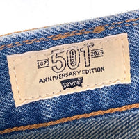 Levi's リーバイス 501 ストレートデニムパンツ 150周年モデル ダメージ加工 ライトブルー 00501-3385 Size W36 L32 福生店