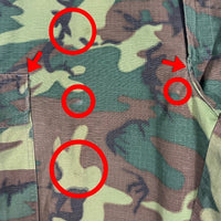 60's U.S.ARMY 米軍 ERDL カモフラージュ カーゴパンツ リップストップ リペアあり 68年会計 Size L-R 福生店