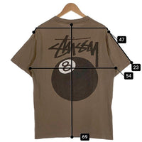 90's STUSSY ステューシー 8ball 8ボール 半袖 Tシャツ ブラウン USA製 Size L 福生店