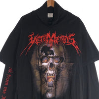 VETEMENTS ヴェトモン 16AW Skull Layered T-Sshirts Dress スカルレイヤード Tシャツ ドレス ブラック WF17DR4 Size L 福生店