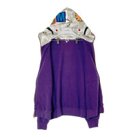 A BATHING APE アベイシングエイプ 初期フランケンタグ NFS限定 SHARK HOODIE WIDE FULL ZIP DOUBLE HOODIE シャーク フルジップパーカー パープル sizeL 瑞穂店