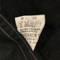 Pherrow's フェローズ ワンポイント刺繍 オックスフォード B.D 長袖シャツ ブラック size15 MEDIUM 瑞穂店