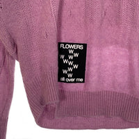 RAF SIMONS ラフシモンズ 21SS Oversized reverse braid relief round nec オーバーサイズ ラウンドネックウールセーター パープル Size S 福生店