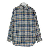 PENDLETON ペンドルトン 70's USA製 ウールシャツ 片ポケット ベージュxブルー sizeM 瑞穂店