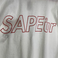 SAPEur サプール 騙し絵ポケットプリント ロゴ Tシャツ ホワイト AJ1 Size L 福生店