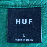 HUF ハフ NY DELIVERY TEE ニューヨークデリバリー Tシャツ グリーン プリント Size L 福生店