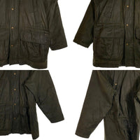 90's Woolrich ウールリッチ オイルドジャケット グリーン USA製 チェック柄ライナー Size M 福生店