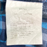 STUSSY ステューシー チェック 半袖シャツ ブルー sizeS 瑞穂店