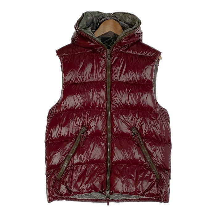 DUVETICA デュベティカ フード ダウンベスト ワインレッド 代理店タグ