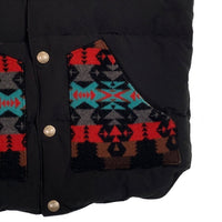 Indian Motorcycle インディアンモーターサイクル N/C DOWN VEST WOOLEN YORK & POCKET ダウンベスト ブラック ヨーク ポケット ウール IM11616 Size 40 福生店