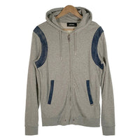 DIESEL ディーゼル デニムライン ジップアップスウェットパーカー グレー Size S 福生店