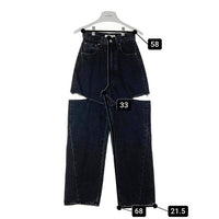 MOUSSY マウジー THIGH SLIT BLK LOOSE STRAIGHT サイスリットストレートデニム 010faa11-5500 ブラック size25 瑞穂店