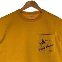 Dagda Leathers ダグダレザーズ プリント ポケットTシャツ 袖刺繡 マスタード 旧マッコイ 滝沢氏 Size S 福生店