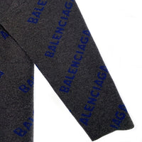 BALENCIAGA バレンシアガ 20AW ALL OVER LOGO CREWNECK クルーネック ニット セーター グレー 623283 T1567 Size M 福生店