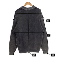 bound ハーフジップ コットンニット ポロ ロングスリーブ ウォッシュドブラック Size M 福生店