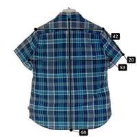 STUSSY ステューシー チェック 半袖シャツ ブルー sizeS 瑞穂店