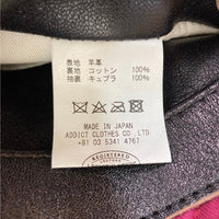 ADDICT CLOTHES アディクトクローズ AD-03 AD-03 BRITISH ASYMMETRY JACKET (SHEEP) シープスキン ライダースジャケット ブラック size46 瑞穂店