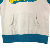 HYSTERIC GLAMOUR ヒステリックグラマー 2CF-4530 90's プリント バイカラーパーカー ホワイト×ブルー sizeFREE※首元汚れ有★ 瑞穂店