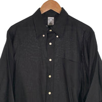 Brooks Brothers ブルックスブラザーズ リネン ボタンダウンシャツ ブラック Size L 福生店