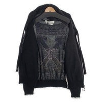 OFFーWHITE オフホワイト Diag Brushed Mohair Zip Hoodie モヘア ジップ フーディー パーカー ブラック OMHA073R20B02023 Size L 福生店