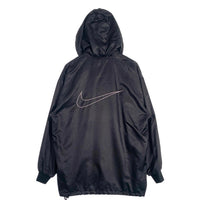 00's NIKE ナイキ ハーフジップ ナイロンプルオーバーパーカー ジャケット ブラック 刺繡 Size XL 福生店