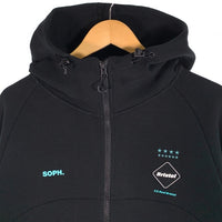 F.C.Real Bristol エフシーレアルブリストル 21AW VENTILATION HOODIE ベンチレーションフーディ ジップアップパーカー ブラック FCRB-212061 Size L 福生店