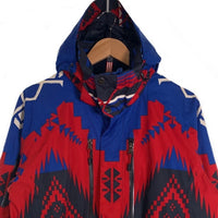 RLX RALPH LAUREN ラルフローレン ネイティブ柄 中綿 ダウンジャケット レッド ブルー ホワイト Size S 福生店