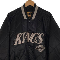 90's Majestic マジェスティック NHL Los Angeles Kings ロサンゼルスキングス キルティング スタジャン ブラック Size XL 福生店