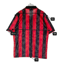LOTTO ロット ACミラン 93-94 ホーム ブランク ユニフォーム ワッペンロゴなし レッド×ブラック size- 瑞穂店