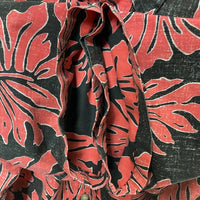 reyn spooner レインスプーナー 90s ビキニタグ リーフ総柄 半袖シャツ ブラック×レッド sizeM 瑞穂店