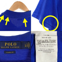 POLO RALPH LAUREN ポロラルフローレン CLASSIC FIT 鹿の子 ポロシャツ 半袖 ブルー Size L 福生店