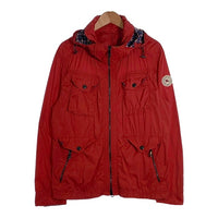 BURBERRY BLACK LABEL バーバリーブラックレーベル ナイロン ジップアップジャケット レッド D1F09-709-16 Size LL 福生店