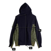 NIKE ナイキ 20AW sacai サカイ NRG HOODY プルオーバーパーカー ブラック オリーブ 切替 CW2419-475 Size S 福生店