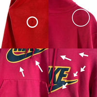SUPREME シュプリーム 19AW NIKE ナイキ Leather Applique Sweatshirt レザーアップリケ プルオーバースウェットパーカー レッド CK6225-687 Size M 福生店