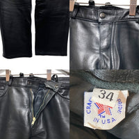 BRANDED GARMENTS ブランデッドガーメンツ レザーパンツ ストレート ブラック Size 34 瑞穂店