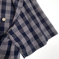 WTAPS ダブルタップス 16SS UNION S/S SHIRT コットン チェックシャツ 半袖 ネイビー 161GWDT-SHM08 Size M 福生店
