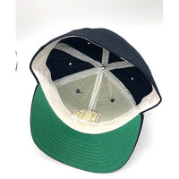 80-90's New Era ニューエラ POOR HOUSE プアハウス スケートボーダーズ 刺繡 ベースボールキャップ ネイビー ウール USA製 Size 約56cm 福生店