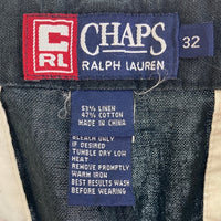 CHAPS RALPH LAUREN チャップスラルフローレン リネン ツータックショートパンツ ブラック size32 瑞穂店