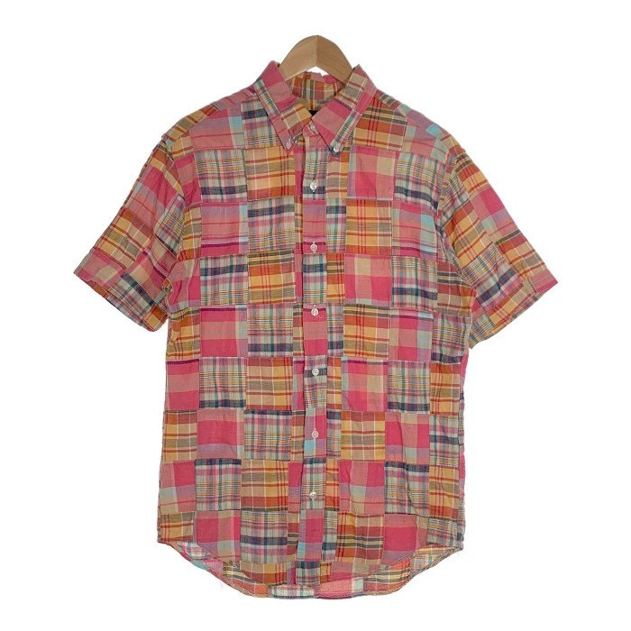 WAREHOUSE ウエアハウス パッチワーク マドラスチェックシャツ ピンク