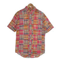 WAREHOUSE ウエアハウス パッチワーク マドラスチェックシャツ ピンク Size L 相当 福生店