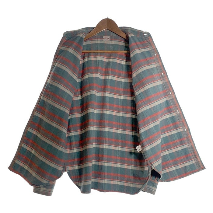 WAREHOUSE ウエアハウス フランネルチェックシャツ ブルー Size L 福生