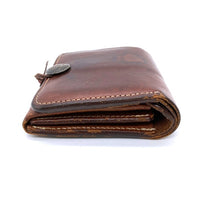 Koudelka Leather クーデルカレザー コンチョ付き サドルレザー 二つ折り財布 ブラウン 瑞穂店