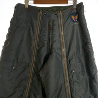 HOUSTON ヒューストン A-11B U.S.A.F. フライトパンツ グリーン サスペンダー付属 Size 38 福生店