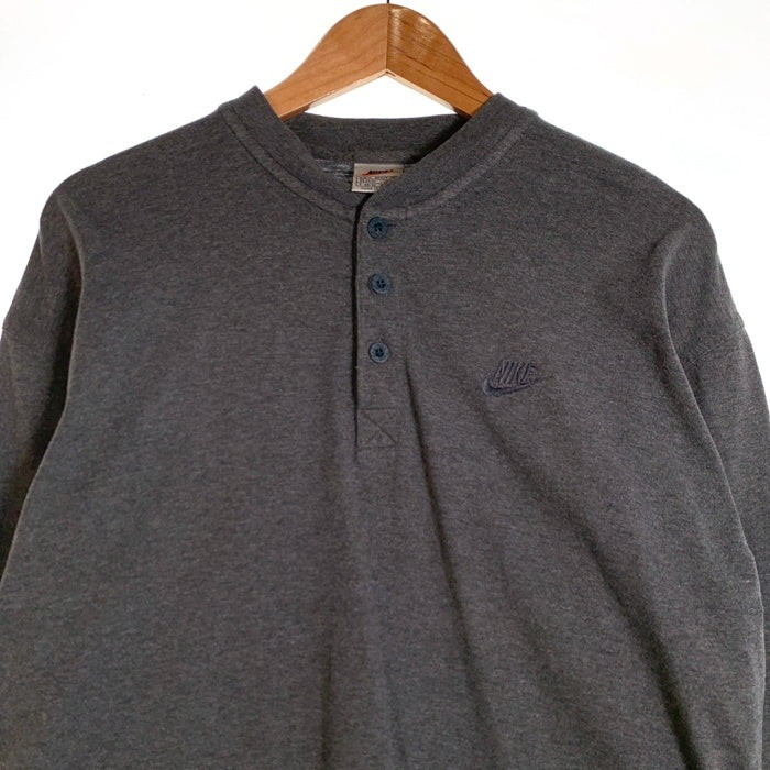 NIKE ナイキ ヘンリーネック ロングスリーブTシャツ チャコールグレー