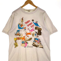 90`s The Flintstones フリントストーン プリントTシャツ ホワイト 袖裾シングル Size L 相当 福生店