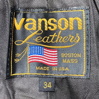 VANSON バンソン レザーパンツ テーパード ブラック 裾切りっぱなし Size 34 瑞穂店
