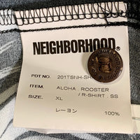 NEIGHBORHOOD ネイバーフッド ALOHA.ROOSTER R-SHIRT.SS 半袖レーヨンシャツ ニワトリ ブラック 201TSNH-SHM07 Size XL 福生店
